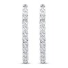 Thumbnail Image 1 of Diamond Hoop Earrings 1/2 ct tw Sterling Silver