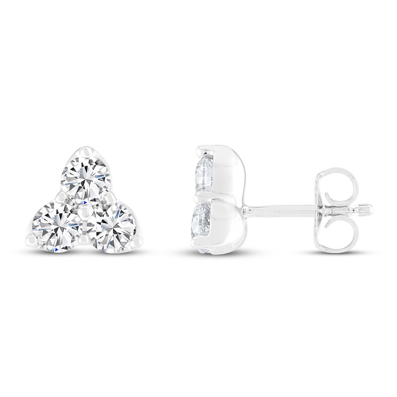 THE LEO Diamond Stud Earrings 1-1/5 ct tw 14K White Gold