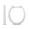 Thumbnail Image 2 of Diamond Hoop Earrings 1/2 ct tw 10K White Gold