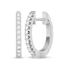Thumbnail Image 1 of Diamond Hoop Earrings 1/6 ct tw 10K White Gold