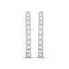Thumbnail Image 2 of Diamond Hoop Earrings 1/6 ct tw 10K White Gold