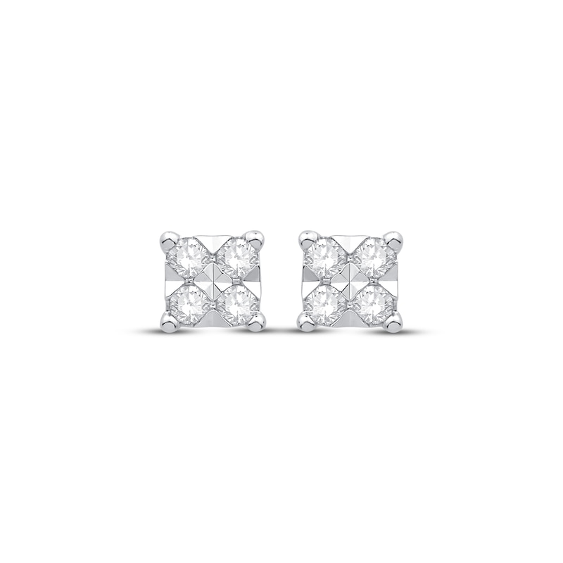 Main Image 2 of Diamond Stud Earrings 1/8 ct tw 10K White Gold