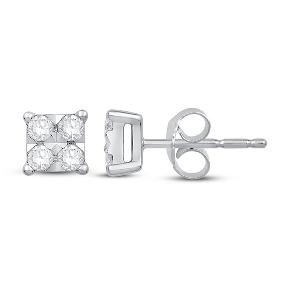 Diamond Stud Earrings 1/4 ct tw 10K White Gold