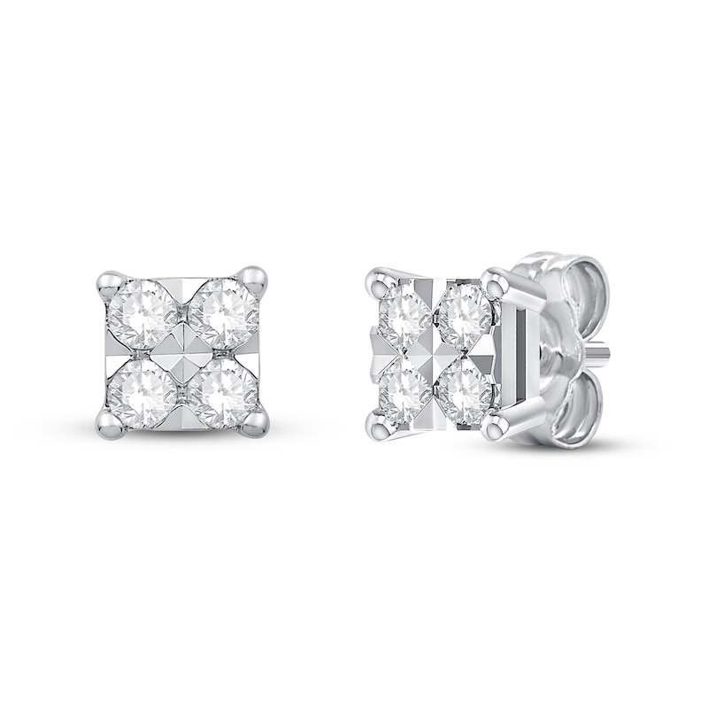 Diamond Stud Earrings 1/4 ct tw 10K White Gold
