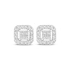 Thumbnail Image 1 of Diamond Stud Earrings 1/4 ct tw Round & Princess-cut 10K White Gold