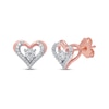 Thumbnail Image 1 of Diamond Stud Heart Earrings 1/10 ct tw 10K Rose Gold