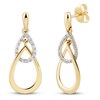 Thumbnail Image 1 of Diamond Teardrop Earrings 1/10 ct tw 10K Yellow Gold