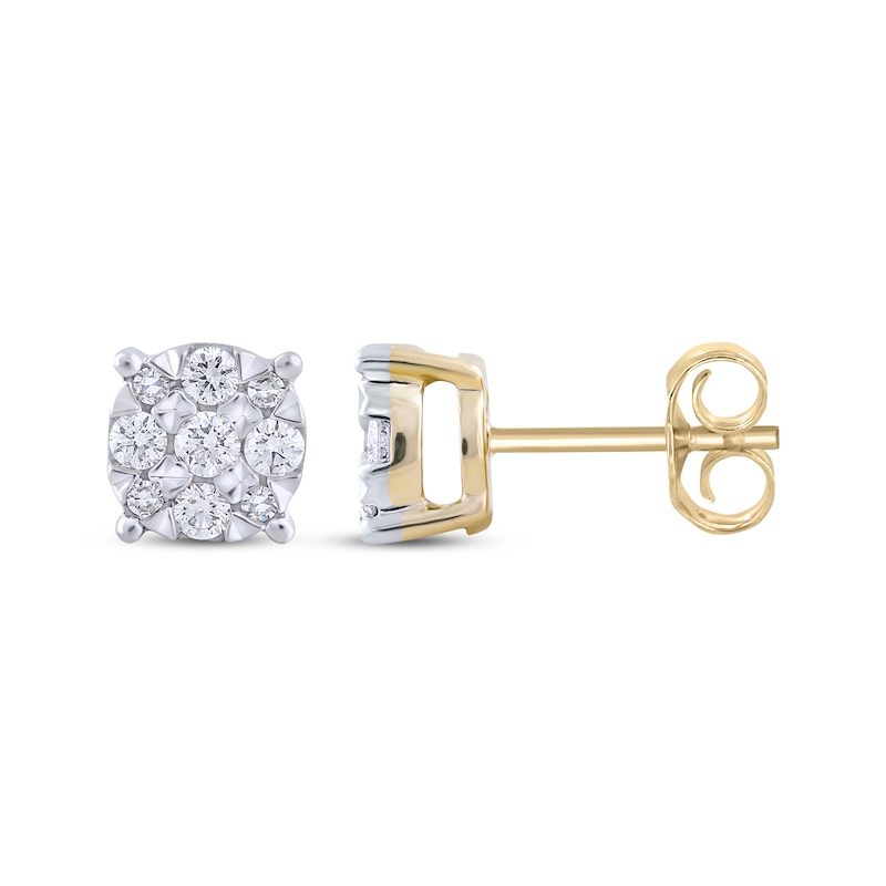 Diamond Stud Earrings 1/3 ct tw 10K Yellow Gold