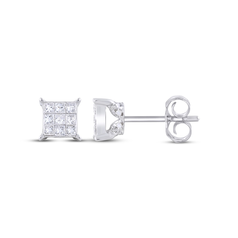 Main Image 1 of Diamond Stud Earrings 1/3 ct tw 10K White Gold
