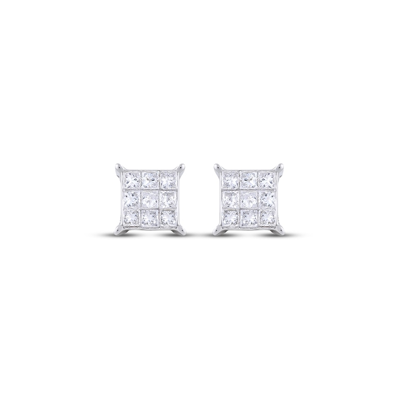 Main Image 2 of Diamond Stud Earrings 1/3 ct tw 10K White Gold