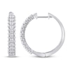 Diamond Hoop Earrings 1 ct tw 10K White Gold