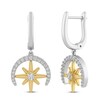 Thumbnail Image 0 of True North Diamond Earrings 1/3 ct tw 10K Yellow Gold Sterling Silver