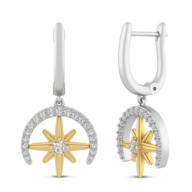 True North Diamond Earrings 1/3 ct tw 10K Yellow Gold Sterling Silver