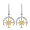 Thumbnail Image 1 of True North Diamond Earrings 1/3 ct tw 10K Yellow Gold Sterling Silver