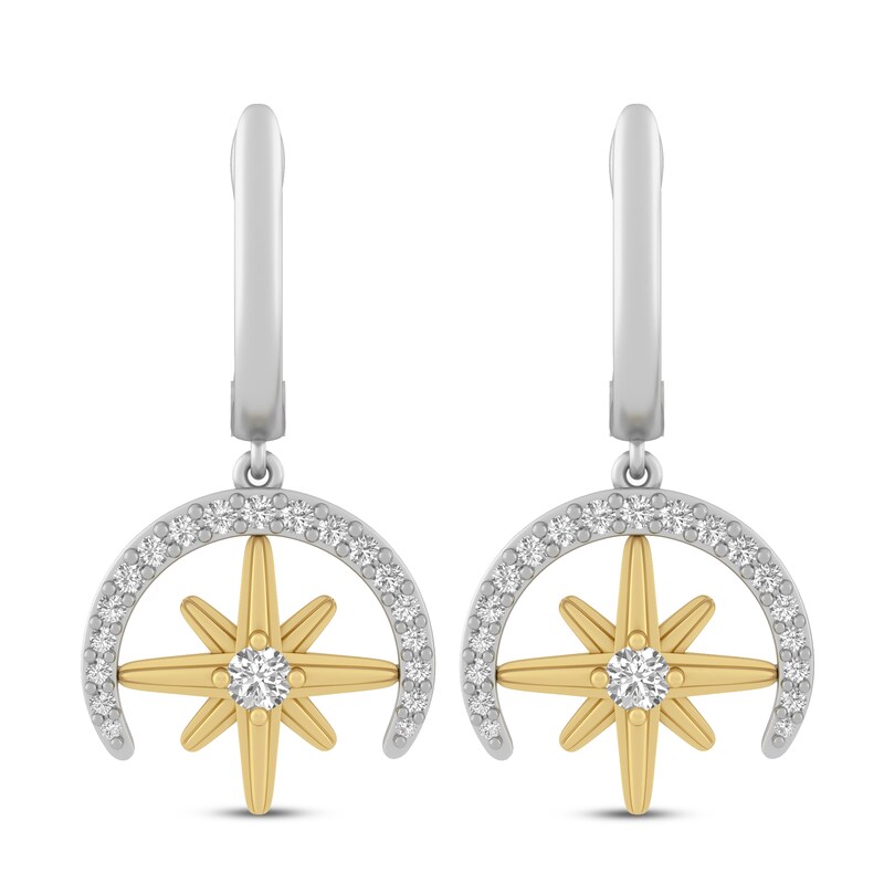True North Diamond Earrings 1/3 ct tw 10K Yellow Gold Sterling Silver