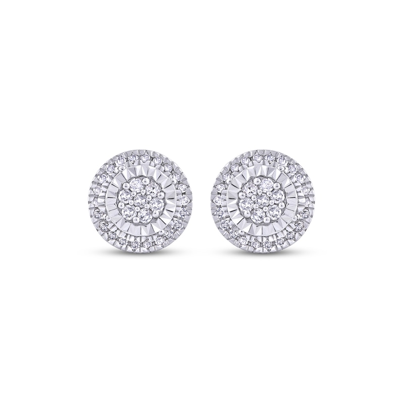 Main Image 2 of Diamond Stud Earrings 1/4 ct tw Sterling Silver