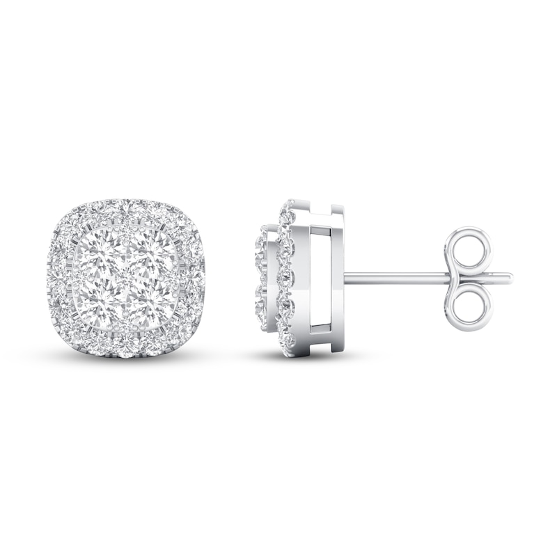 Main Image 1 of KAY Lab-Grown Diamonds Stud Earrings 1 ct tw 14K White Gold
