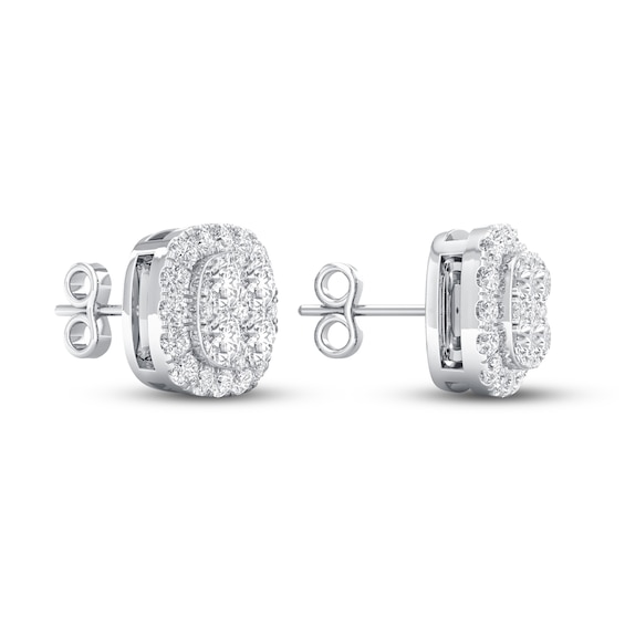 LabCreated Diamond Earrings 1 ct tw 14K White Gold Kay