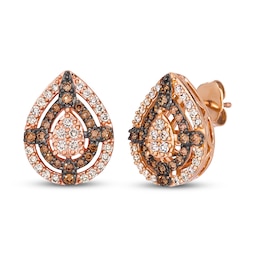Le Vian Diamond Earrings 3/4 ct tw 14K Strawberry Gold