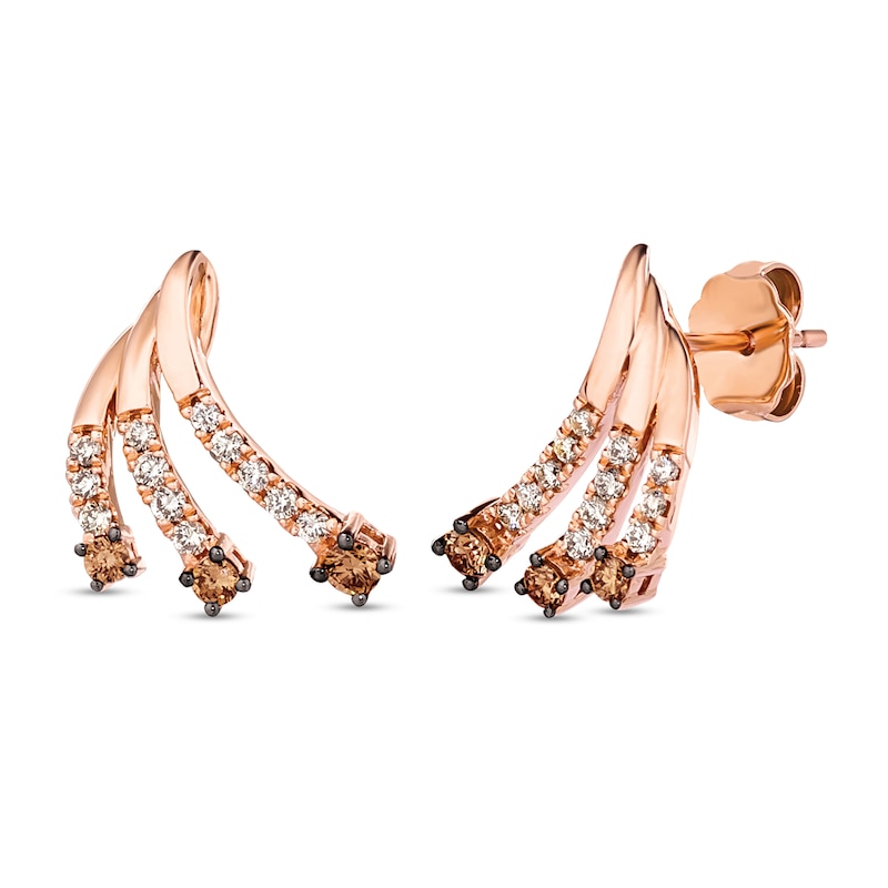 Main Image 1 of Le Vian Diamond Earrings 3/8 ct tw 14K Strawberry Gold