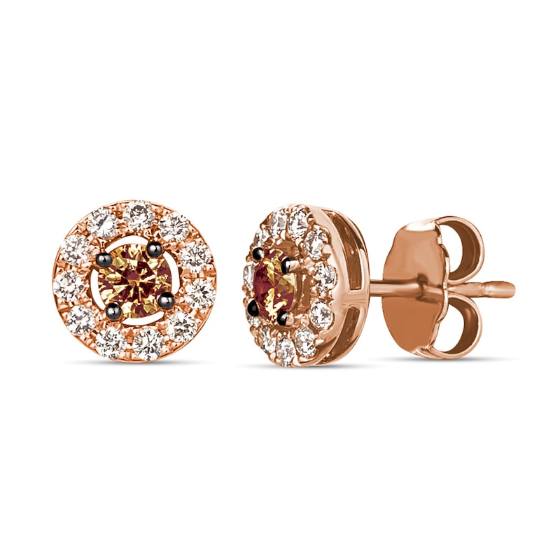 Le Vian Diamond Earrings 1/2 ct tw 14K Strawberry Gold