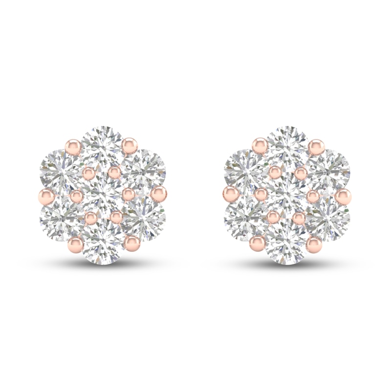 Diamond Fashion Earrings 1/3 ct tw Round-cut 10K Rose Gold