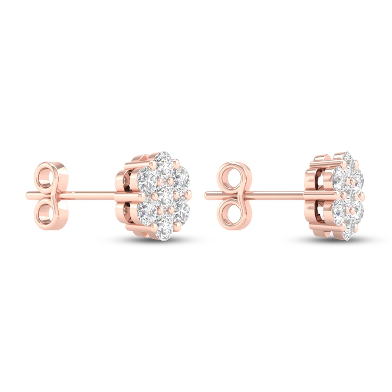 Diamond Fashion Earrings 1/3 ct tw Round-cut 10K Rose Gold