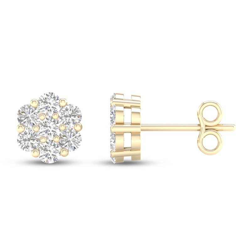 Main Image 2 of Diamond Fashion Earrings 1/3 ct tw Round-cut 10K Yellow Gold