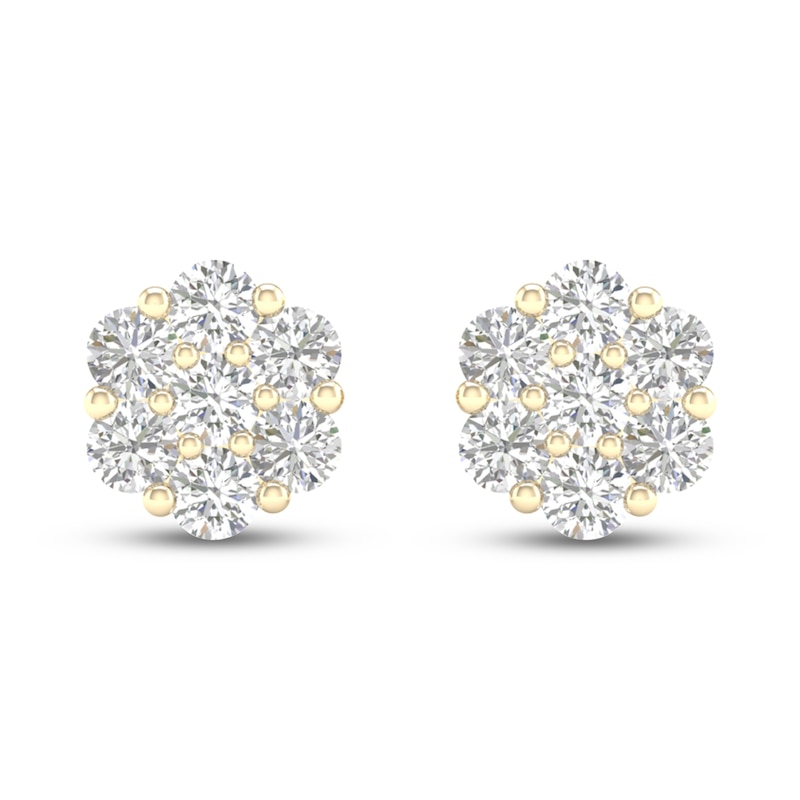 Main Image 3 of Diamond Fashion Earrings 1/3 ct tw Round-cut 10K Yellow Gold