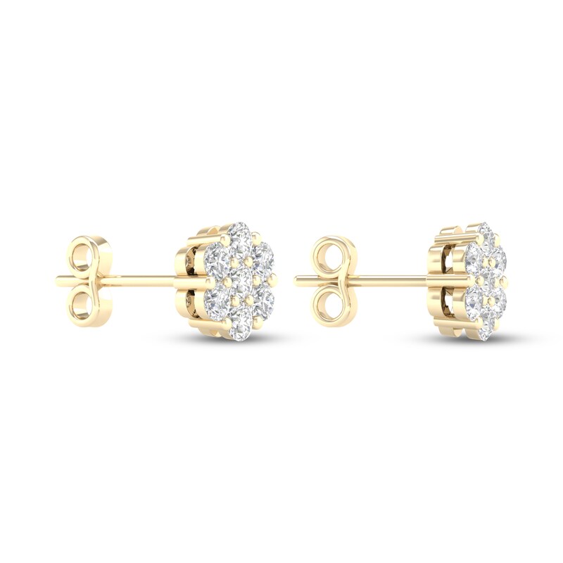 Main Image 4 of Diamond Fashion Earrings 1/3 ct tw Round-cut 10K Yellow Gold