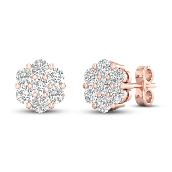 Diamond Fashion Earrings 1/4 ct tw Round-cut 10K Rose Gold | Kay