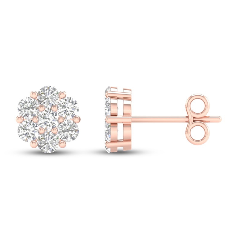 Diamond Fashion Earrings 1/4 ct tw Round-cut 10K Rose Gold