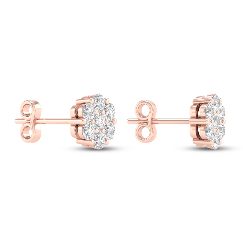 Diamond Fashion Earrings 1/4 ct tw Round-cut 10K Rose Gold