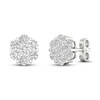 Thumbnail Image 1 of Diamond Fashion Earrings 1/4 ct tw Round-cut 10K White Gold