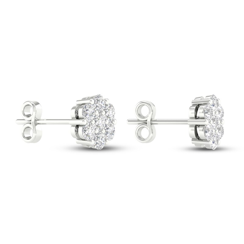 Diamond Fashion Earrings 1/4 ct tw Round-cut 10K White Gold