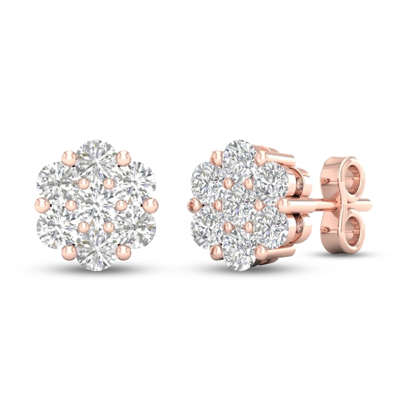 Main Image 1 of Diamond Fashion Earrings 1/5 ct tw Round-cut 10K Rose Gold