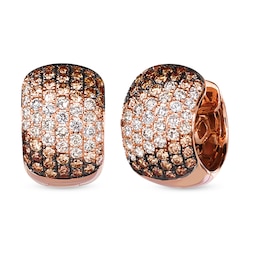 Le Vian Diamond Huggie Earrings 1-7/8 ct tw 14K Strawberry Gold