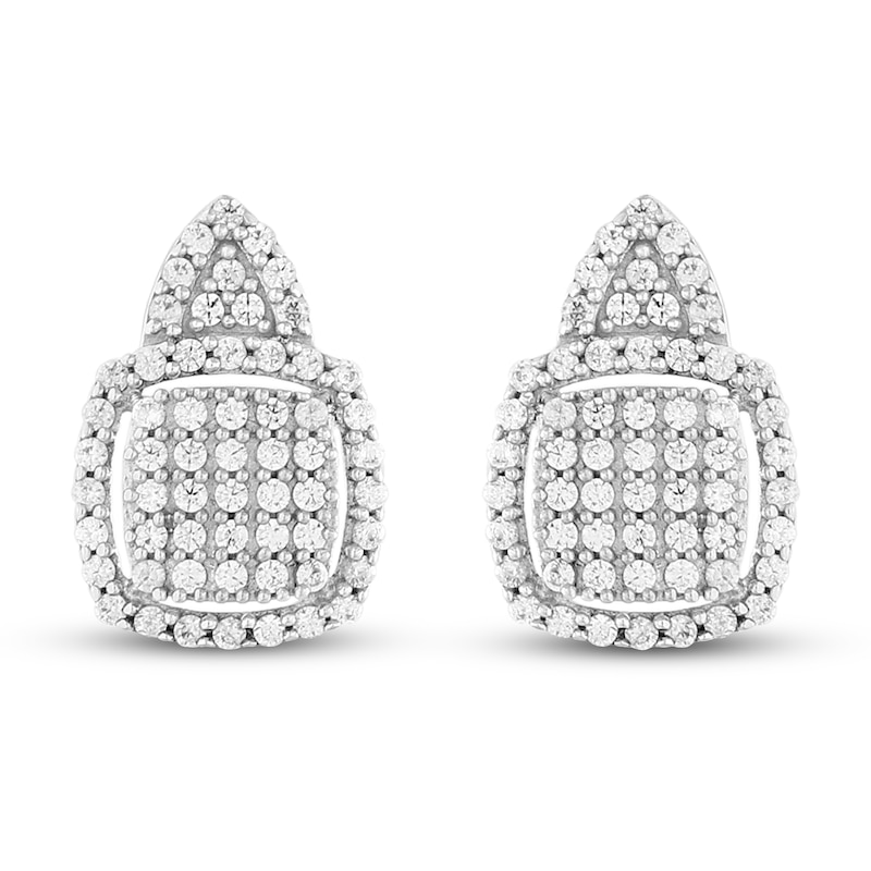 Diamond Fashion Earrings 1/3 ct tw Round-cut 10K White Gold