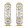 Thumbnail Image 2 of Diamond Hoop Earrings 1 ct tw Round-cut 10K Yellow Gold