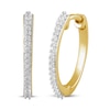 Thumbnail Image 1 of Diamond Hoop Earrings 1/10 ct tw Round-cut 10K Yellow Gold