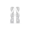 Thumbnail Image 2 of Diamond Twist Hoop Earrings 1/5 ct tw Round-cut Sterling Silver