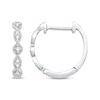 Diamond Twist Hoop Earrings 10K White Gold