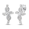 Thumbnail Image 1 of Le Vian Diamond Cross Earrings 1/5 ct tw 14K Vanilla Gold