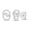 Thumbnail Image 0 of Encircled by Love Diamond Stud Earrings 1/4 ct tw Round-cut 10K White Gold