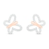 Diamond Butterfly Earrings 1/8 ct tw 10K Rose Gold