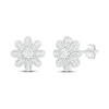 Thumbnail Image 0 of Diamond Flower Earrings 1/8 ct tw Round-cut Sterling Silver