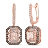 Thumbnail Image 1 of Le Vian Morganite Dangle Earrings 1-1/5 ct tw Diamonds 14K Strawberry Gold
