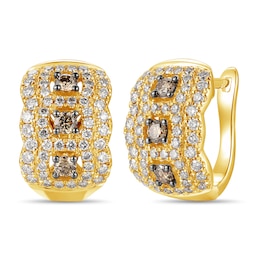 Le Vian Diamond Huggie Earrings 1-1/8 ct tw 14K Honey Gold