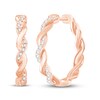 Thumbnail Image 0 of Circle of Gratitude Diamond Hoop Earrings 1/4 ct tw Round-cut 10K Rose Gold