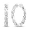 Thumbnail Image 1 of Circle of Gratitude Diamond Hoop Earrings 10K White Gold
